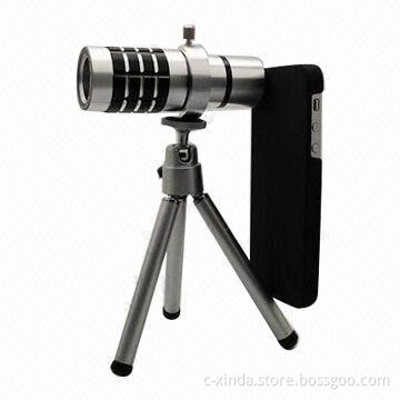 10x and12x Zoom Optical Telescope Camera Lens with Tripod for iPhone 4, 5 and Samsung S3